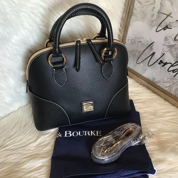 Dooney & Bourke black lucca leather satchel - Picture 12 of 12